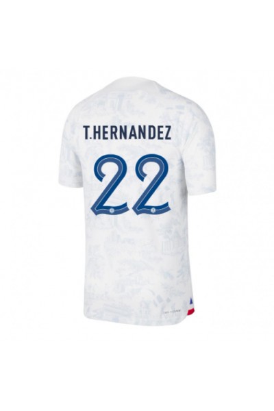 Frankrijk Theo Hernandez #22 Voetbaltruitje Uit tenue WK 2022 Korte Mouw